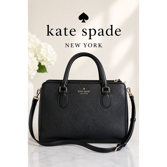 kate spade Handbags - Kate Spade Quiet Luxury Black Structured Satchel Crossbody Top Handle Bag